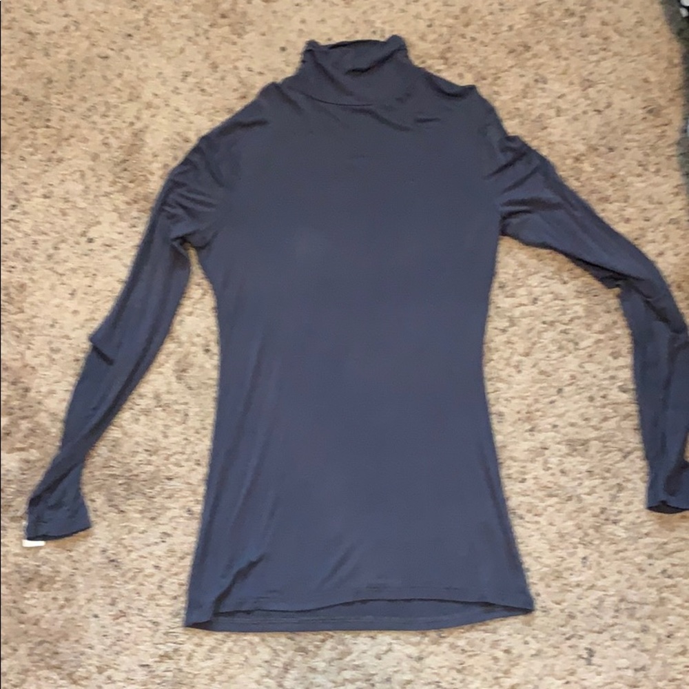 Grey turtleneck top